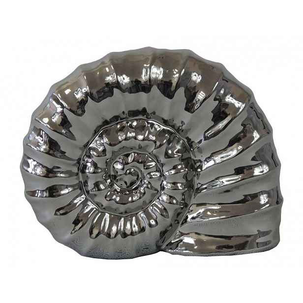 Dekorace ulita 16 cm, stříbrná