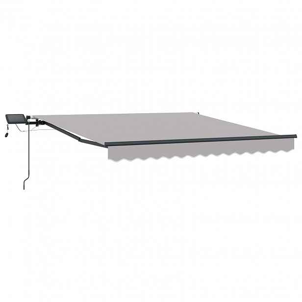 vidaXL Stahovací markýza Světle šedá 300 x 250 cm Látka a hliník