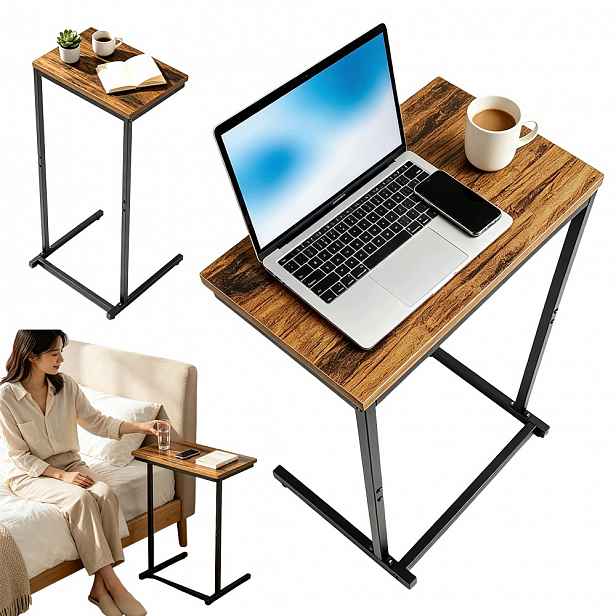 Boční stolek C-Shaped s nastavitelnými patkami pro notebook na pohovku