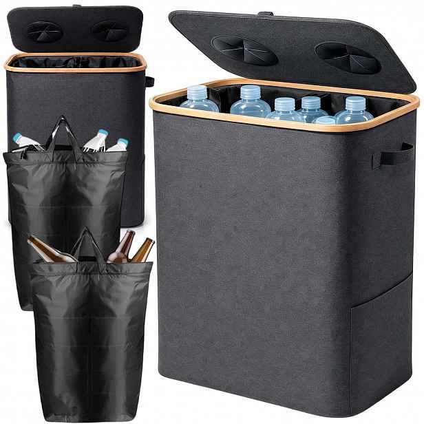 Koš Taška Na Recyklaci Odpadu Plastová Pet Láhev Skládací Nádoba 140 L