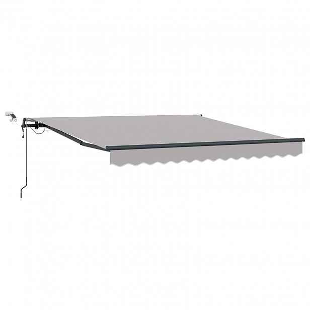 vidaXL Stahovací markýza Světle šedá 300 x 250 cm Polyester