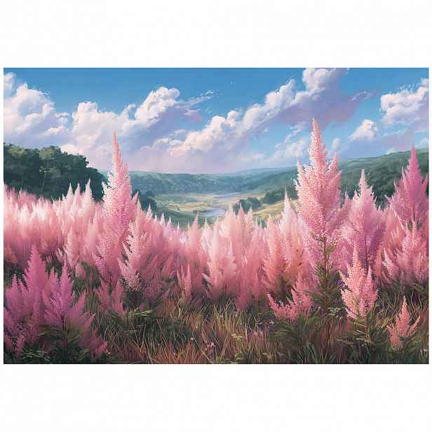 Wallarena FOTOTAPETA: Květiny louka růžová 250x175 cm