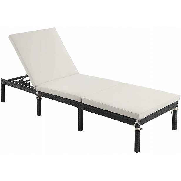 Lehátko plast béžové Songmics-49
