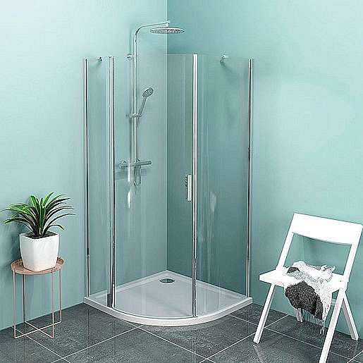 Sprchový kout čtvrtkruh 90x90x200 cm levá Polysan Zoom chrom lesklý ZL2615L