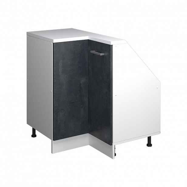 Vicco ŠIKMÁ SKŘÍŇ ROHOVÁ SKŘÍŇKA Rion Černý beton 75.6 x 81.6 cm s 1 dveřmi