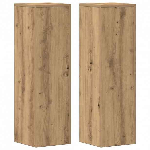 vidaXL Stojan na rostliny 2 ks Dub 25 x 25 x 80 cm Kompozitní dřevo