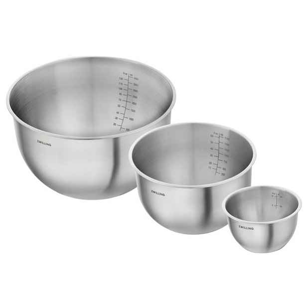 Zwilling Sada vakuovacích nerezových mís Fresh & Save, Ø 12 / 18 / 24 cm, 3 ks 1032841