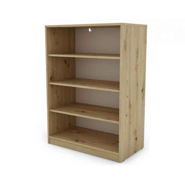 Polovysoký regál Carlos, dub artisan, šířka 75 cm