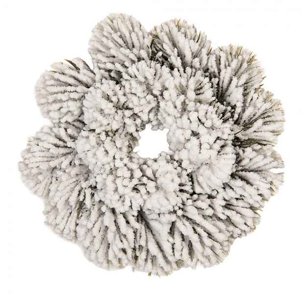 Vánoční dekorace zasněžený věneček - Ø 26*6 cm Clayre & Eef