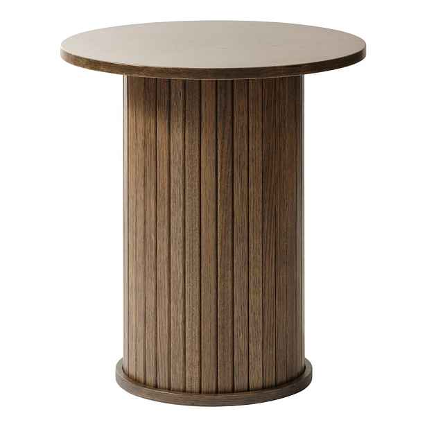 Kulatý odkládací stolek v dekoru dubu ø 50 cm Nola – Unique Furniture