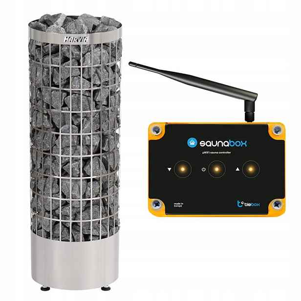 Sada do sauny Kamna Harvia PC110E 10,8 kW WiFi ovladač SaunaBox Pro