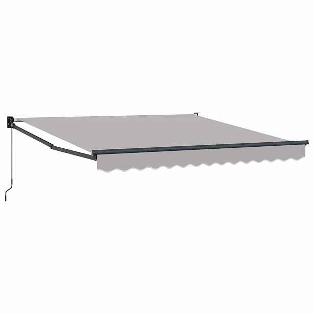 vidaXL Stahovací markýza Světle šedá 300 x 250 x 165 cm