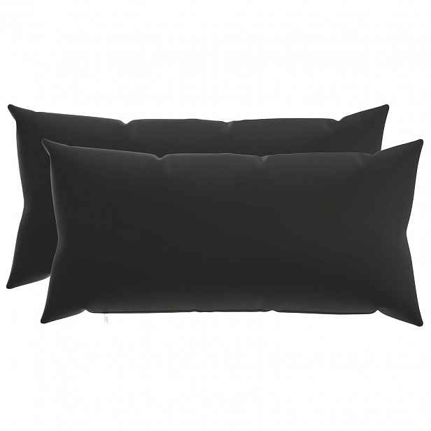 vidaXL Povlak na polštář 2 pcs HEERLEN Černá 40 x 80 cm Polyester