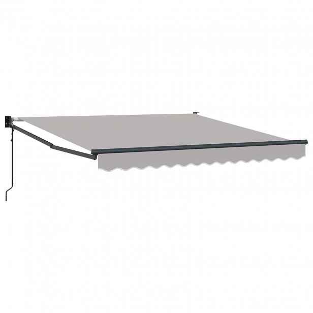 vidaXL Stahovací markýza Světle šedá 300 x 250 x 165 cm