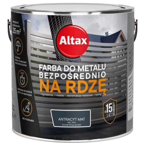 Altax Barva Barva Na Kov 2,5 L Antracit Matná Ral 7016
