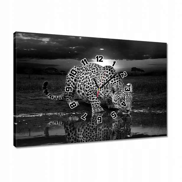 Hodiny 60x40 Na Zeď Gepard Tygr Salon