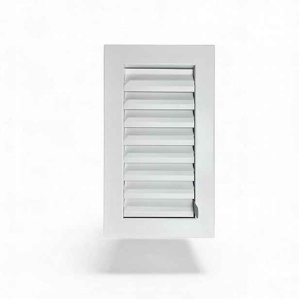 Ventilační mřížka uzavíratelná síťkou proti hmyzu 10x20 cm bílá