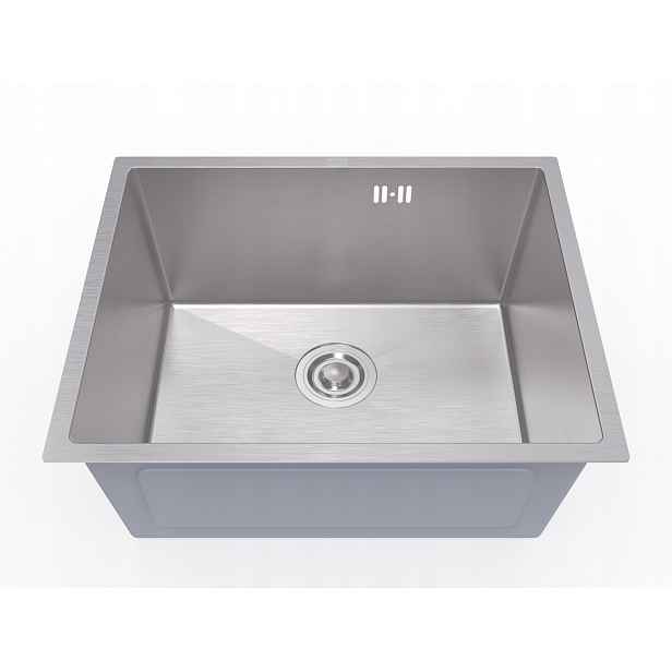 Dřez Nerezová Ocel Inox 54X44 1 Komora Se Sifonem Pod Deskou