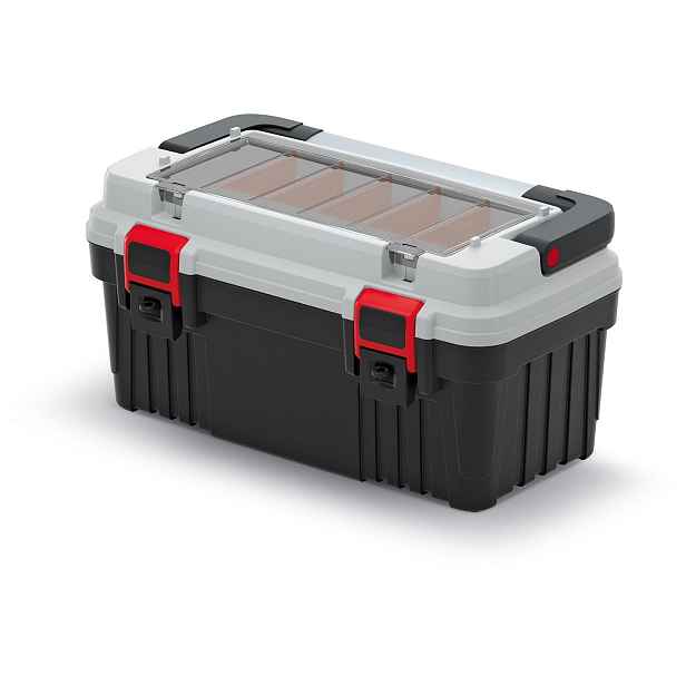 Prosperplast Kufr na nářadí OPTIMMAX VI černo-šedo-červený, varianta 54 cm
