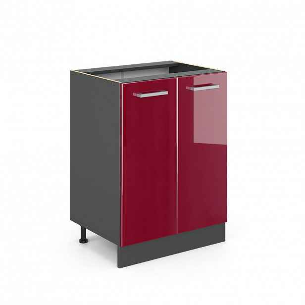 Vicco SPODNÍ SKŘÍŇKA KUCHYŇSKÉ LINKY R-Line Červená vysoký lesk 60 cm bez pracovní desky