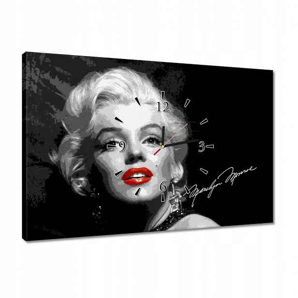 Hodiny 60x40 Marilyn Monroe autogram