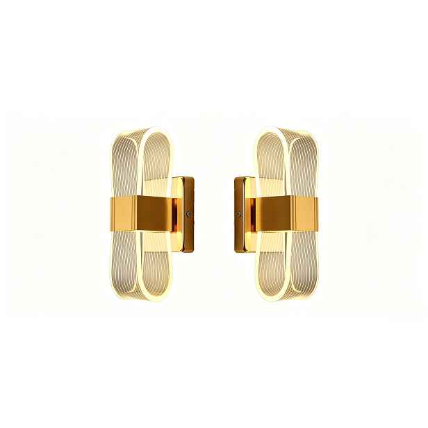 Nástěnné svítidlo Light Kreativní nástěnná stmívatelná lampa Aisle Gold Wave