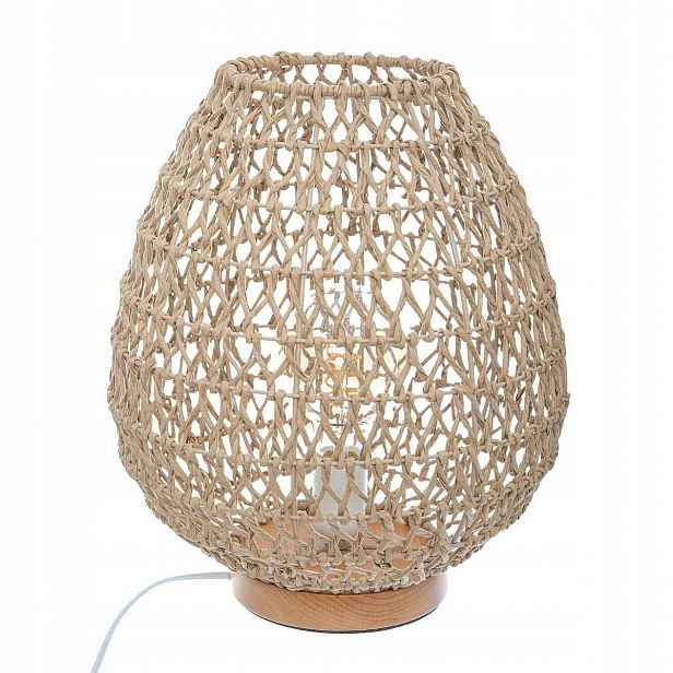 Stolní lampa Boho přírodní proutěné stínidlo 36 cm