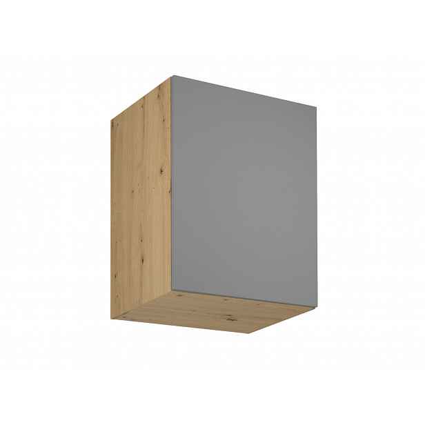 Horní hluboká kuchyňská skříňka VALEN - šířka 60 cm, dub artisan / šedobéžová