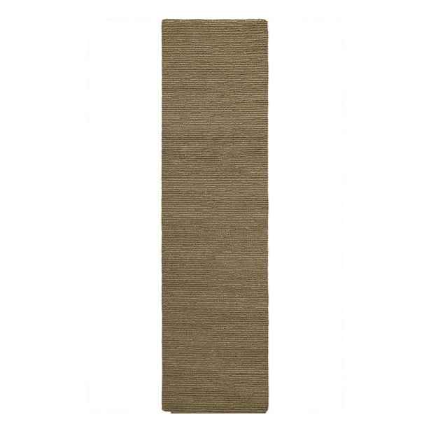 Khaki ručně tkaný vlněný běhoun 80x230 cm Harris Boucle – Flair Rugs