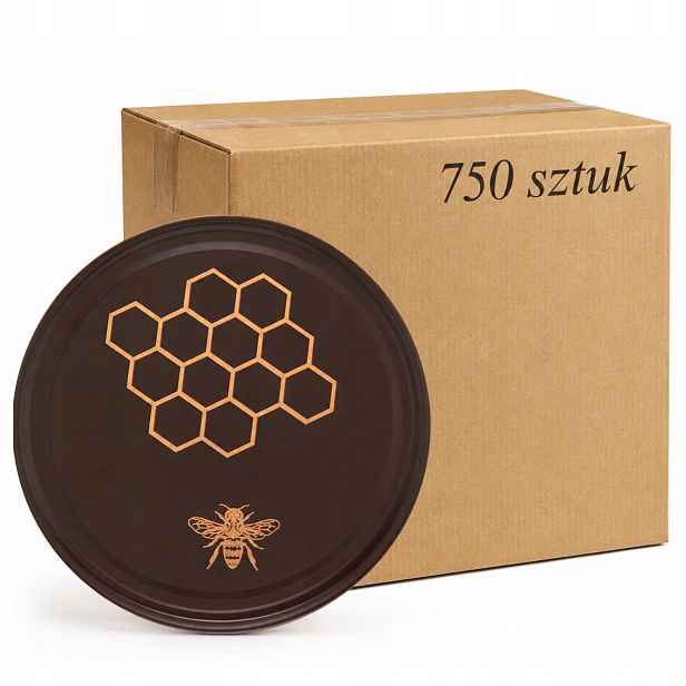 Šroubovací Víčko zátka Víčka na med zavařovací sklenice šroubovací víčka zátky fi82 82 mm Karton