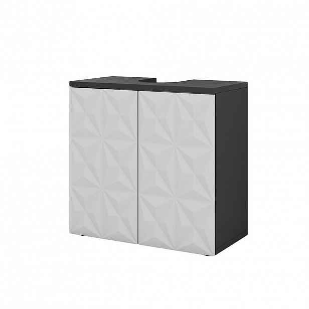 Vicco ZÁKLADNÍ SKŘÍŇKA POD UMYVADLO Edge Černá 60 x 57 cm se 2 dvířky