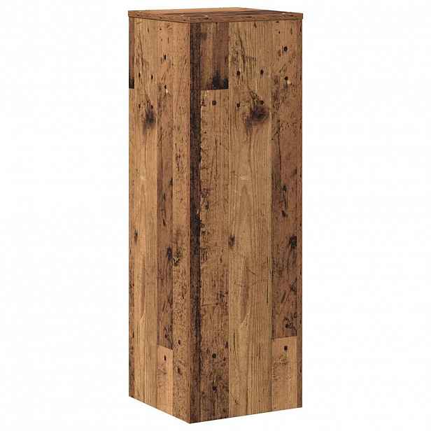 vidaXL Stojan na rostliny old wood 33 x 33 x 100 cm kompozitní dřevo