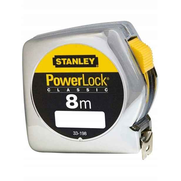 Měřítko Powerlock, Chromované Plastové Pouzdro 8 M/25 MM [L]