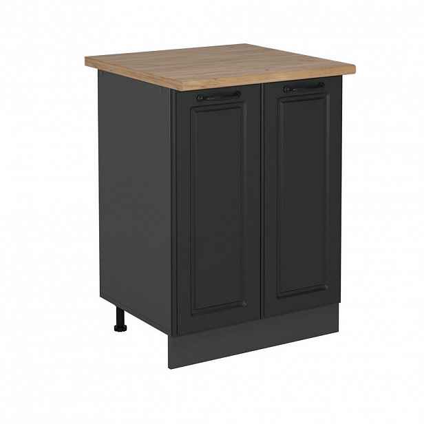 Vicco SPODNÍ SKŘÍŇKA KUCHYŇSKÉ LINKY R-Line Antracitový venkovský dům 60 cm , PD Dub