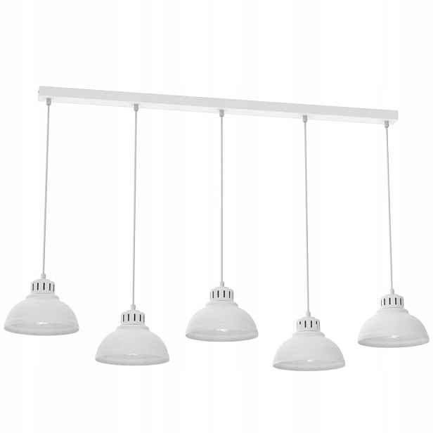 Bílá pětibodová závěsná lampa Sven 9100 Luminex