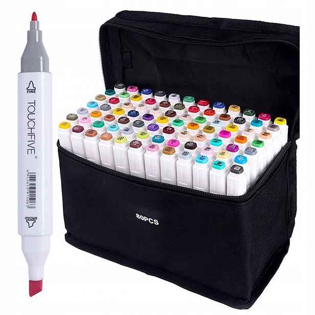 Oboustranné Lihové fixy Touchfive Pro 80 ks