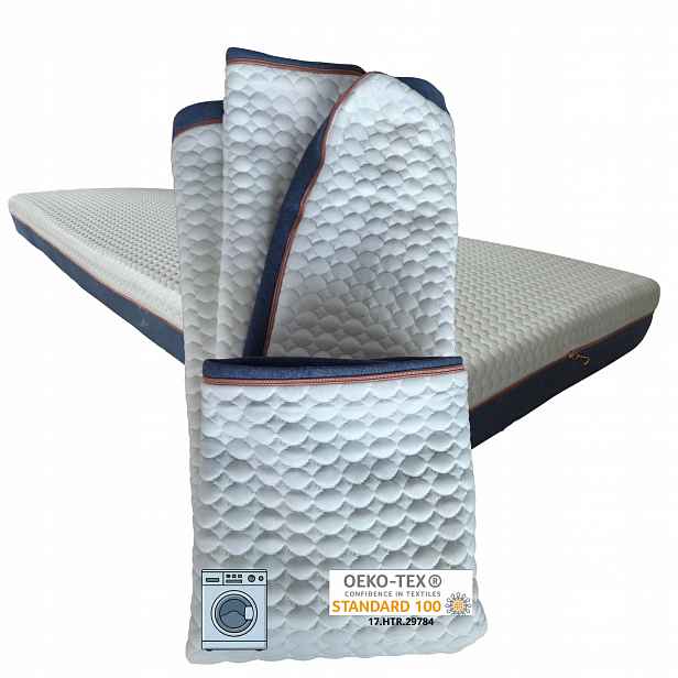 Povlak na matrace 200x90 Midnight výška 15-18 cm zip 360° Oeko-tex