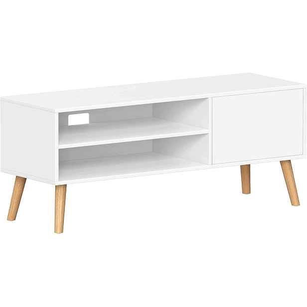 Tv Skříňka 120 CM Až 55 Palců, Bílá, Moderní, Dřevěná