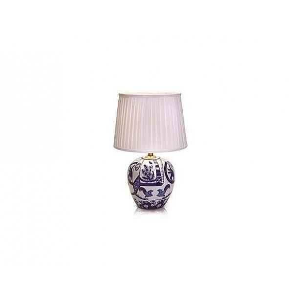 Modro-bílá stolní lampa Markslöjd Goteborg, výška 48 cm