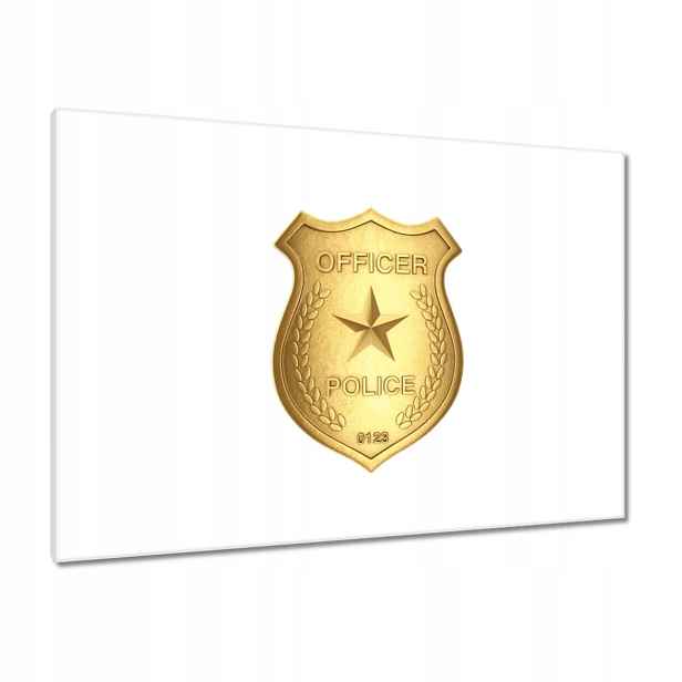 Obrazy 100x70 Zlatý odznak policisty