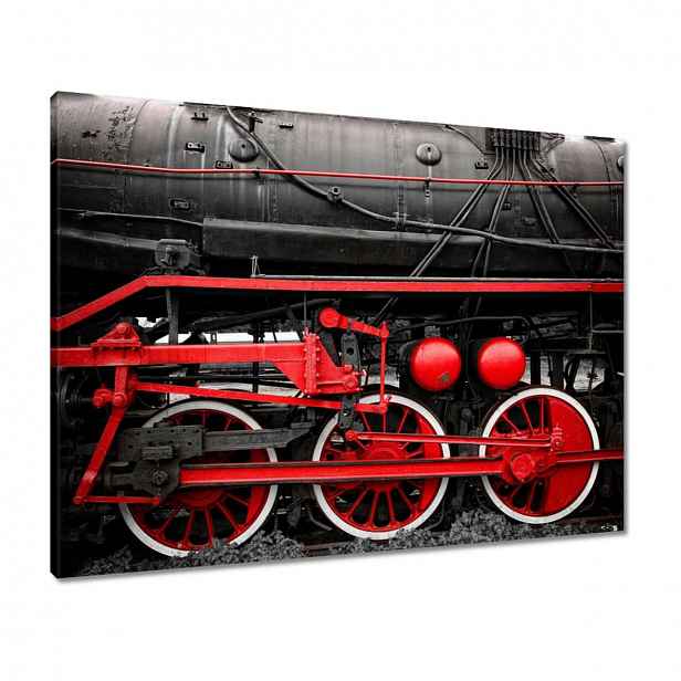 Obrazy 80x60 Červená hnací kola