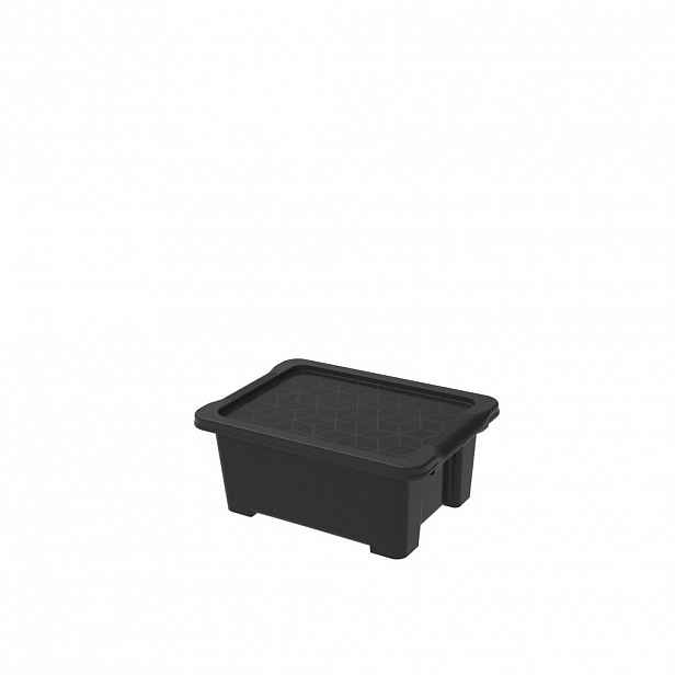 ROTHO Úložný box s víkem EVO EASY 11 L, plast, černý