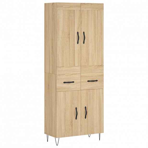 vidaXL Skříň highboard dub sonoma 69,5 x 34 x 180 cm kompozitní dřevo