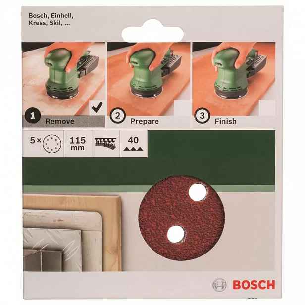 Brusný papír Řř115 Mm, G40, Barva, 8 Děr, Suchý Zip