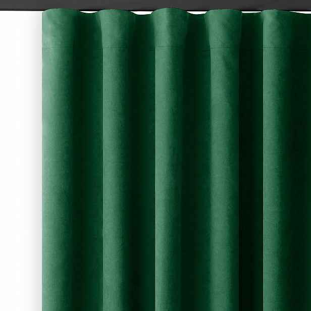 Filumi Závěs na pásce wave Milamo typ Velur lahvově zelená barva 140x260