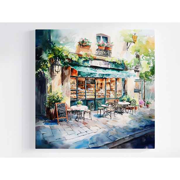 Obraz Na Plátně Canvas Kavárna Pekárna Ulička Pohlednice Pohled 50x50