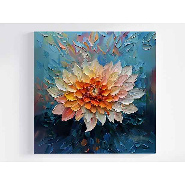 Obraz Na Plátně Canvas Příroda Květina Jiřina Chryzantéma 3D Textura 50x50