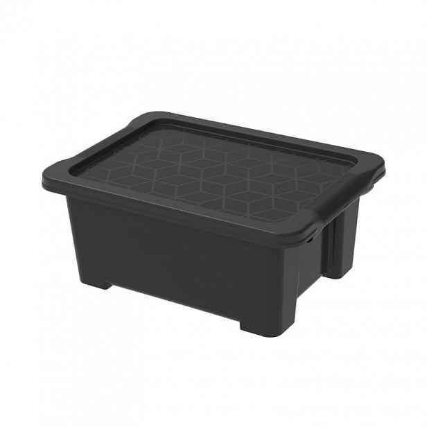 ROTHO Úložný box s víkem EVO EASY 11 L, plast, černý