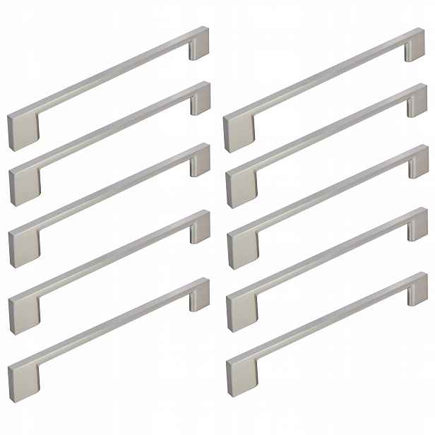 Set 10X Nábytková úchytka Loftový Inox 96 mm pro kuchyňskou skříňku UA10 Techno