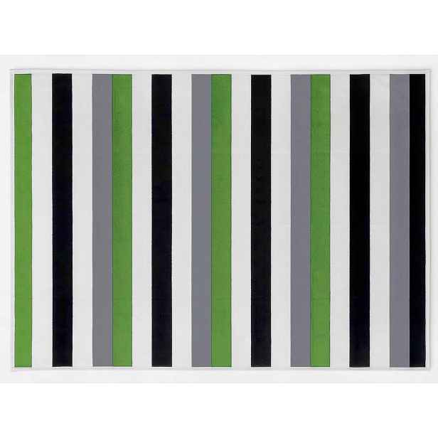 Bavlněná deka Moca Design 150x200cm Vzor pruhy zelená